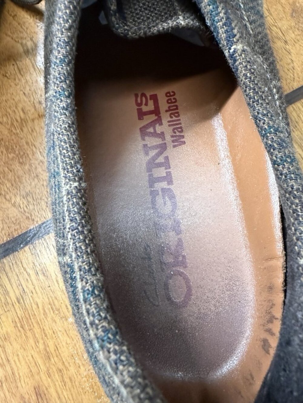 Clarks Wallabees Women’s 8.5 Brown Plaid Loafers Shoes Crepe Soles Comfort Tie - Picture 5 of 6
